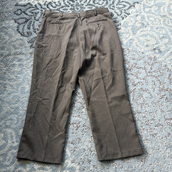 Vintage Haband Executive Division Men’s Dress Pants Brown 36x27 - Picture 4 of 5